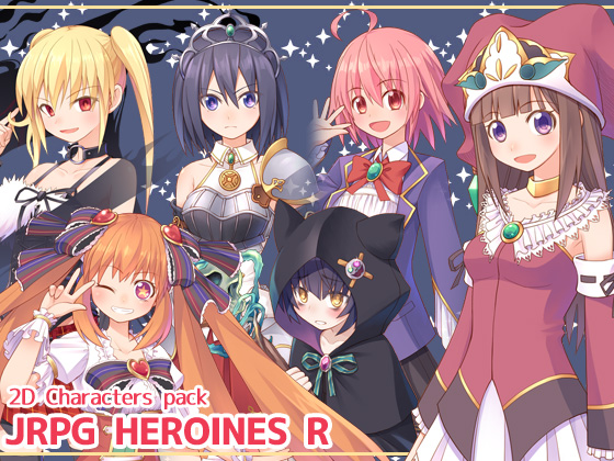 2D characters pack JRPG HEROINES R By Mori no oku no kakurezato