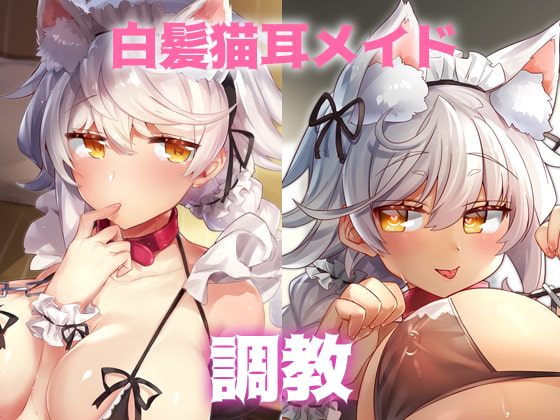 White-Haired Cat-Eared Maid Set By WakuWaku Exciting Pigfarm.