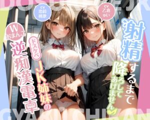 [RJ01278048] 【簡体中文版】射精するまで降ろしてあげません♪〜ドスケベJK姉妹のWおまんこ逆痴○電車〜